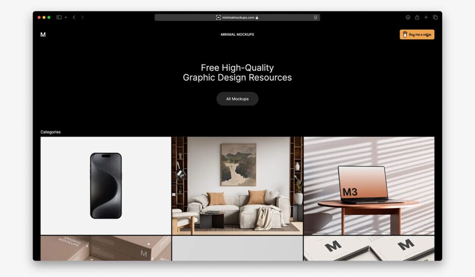 15種類以上の無料WebサイトモックアップデザインテンプレートFigma