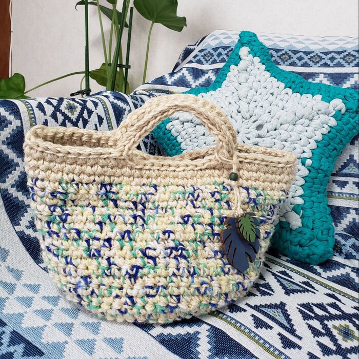 麻紐 ショルダーバッグ 編み方TikTok