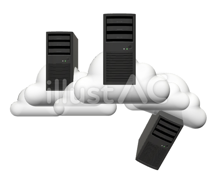 クラウド 説明図：イラスト無料