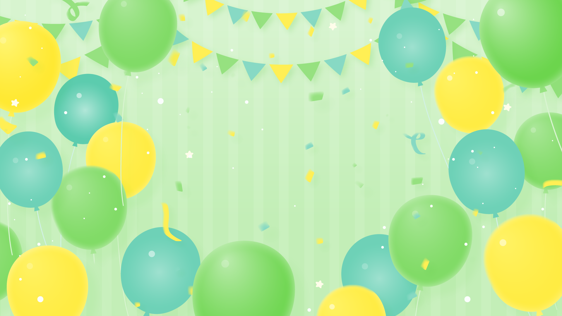 パステルカラーの紙吹雪背景素材☆パーティー☆誕生日：イラスト無料