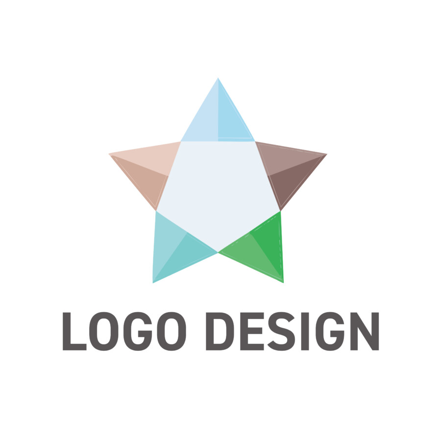 ロゴ販売サンプルです。ビル・五角形・星・ロゴ・マークデザイン770をイメージしたロゴデザインです