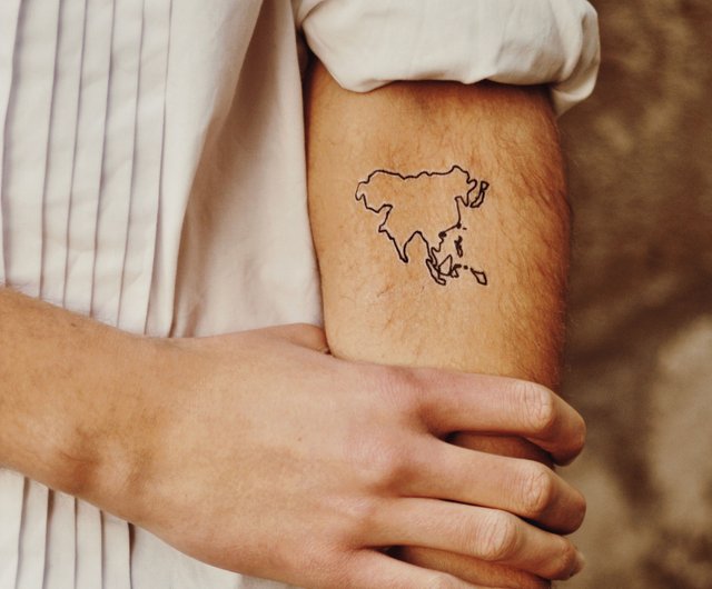 古地図のような雰囲気のタトゥー札幌のタトゥースタジオ MOUNTAIN HIGH TATTOO WORKS作品集