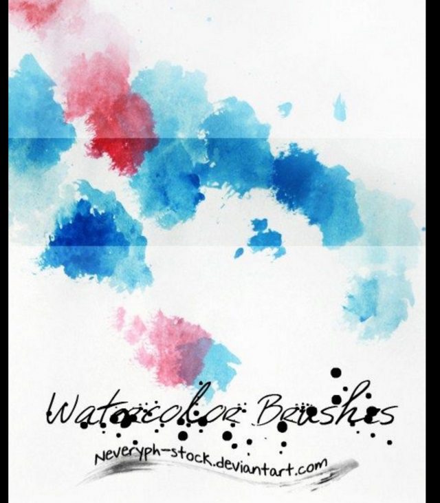 Photoshop用水彩ブラシ集: 目指せWebデザインマスター'ω'و
