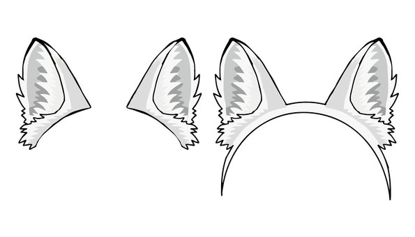犬耳 しっぽ うちわ文字 パーツ