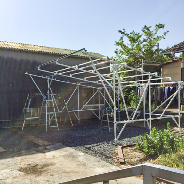 単管パイプ ガレージ カーポート サンルーム