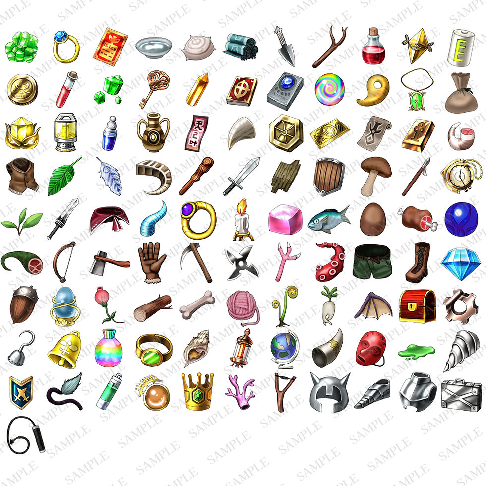 アイテム ゲーム用アイテムアイコンセット モノクロのイラスト素材90746674- PIXTA