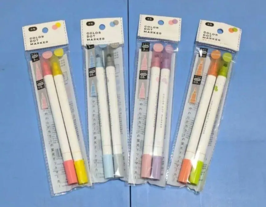 文房具 スケジュール帳とも相性抜群、Seriaドットペン追加入手しましたParaoFirmamento