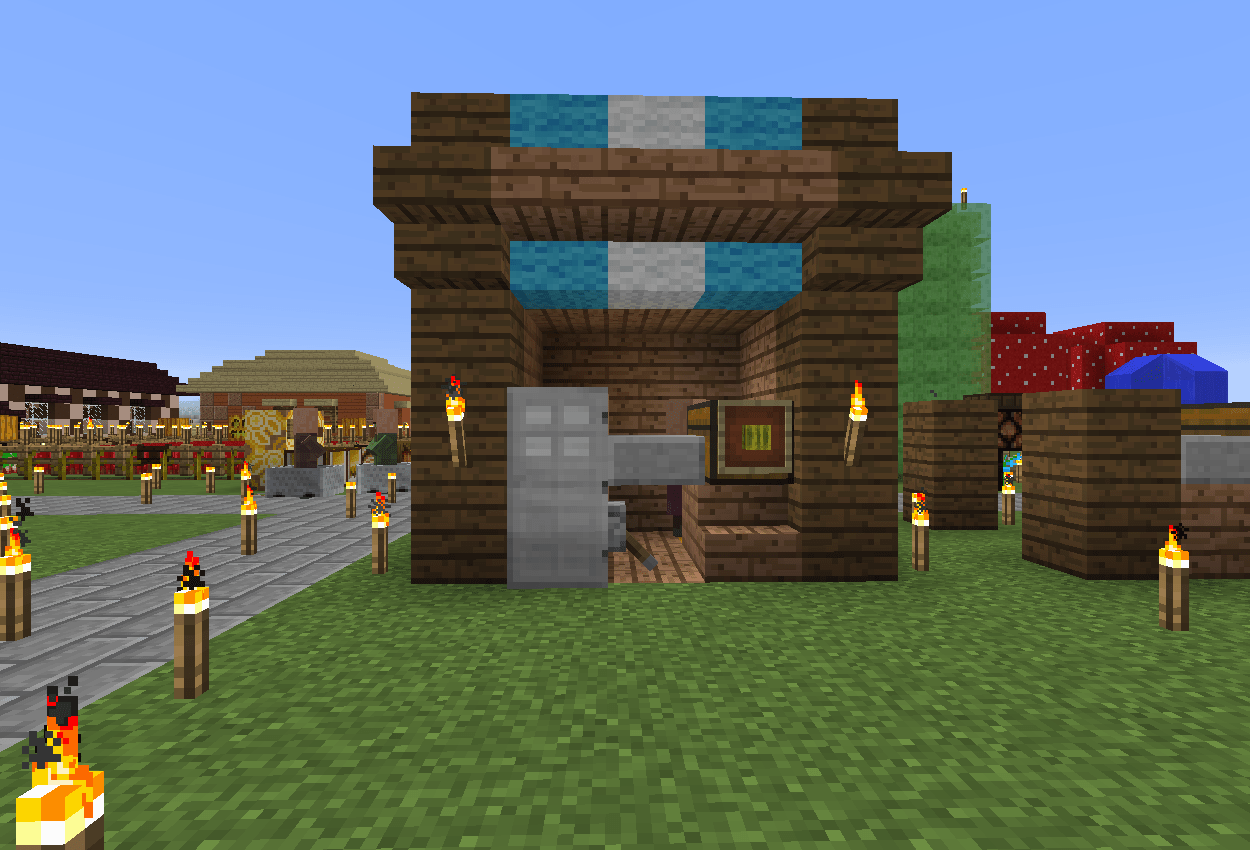 はやな鯖で商店街を作る : みゅーずのマイクラ