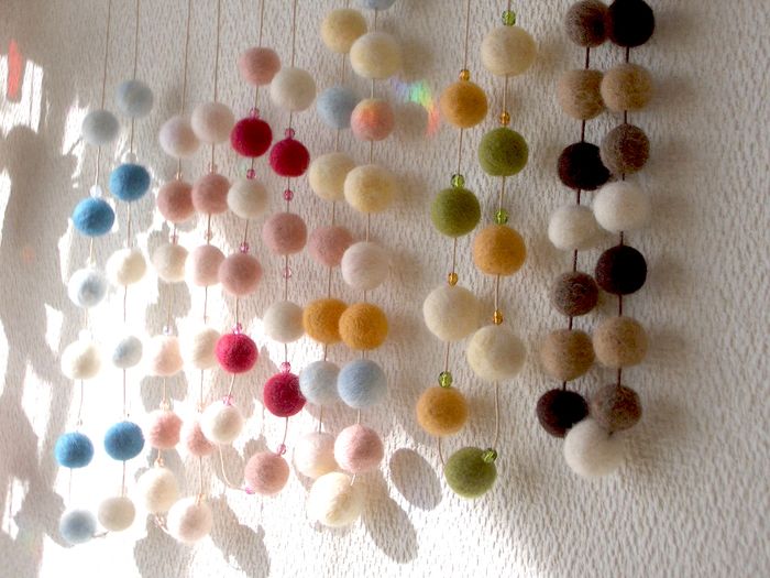 100均DIY 羊毛ボールコースターの作り方