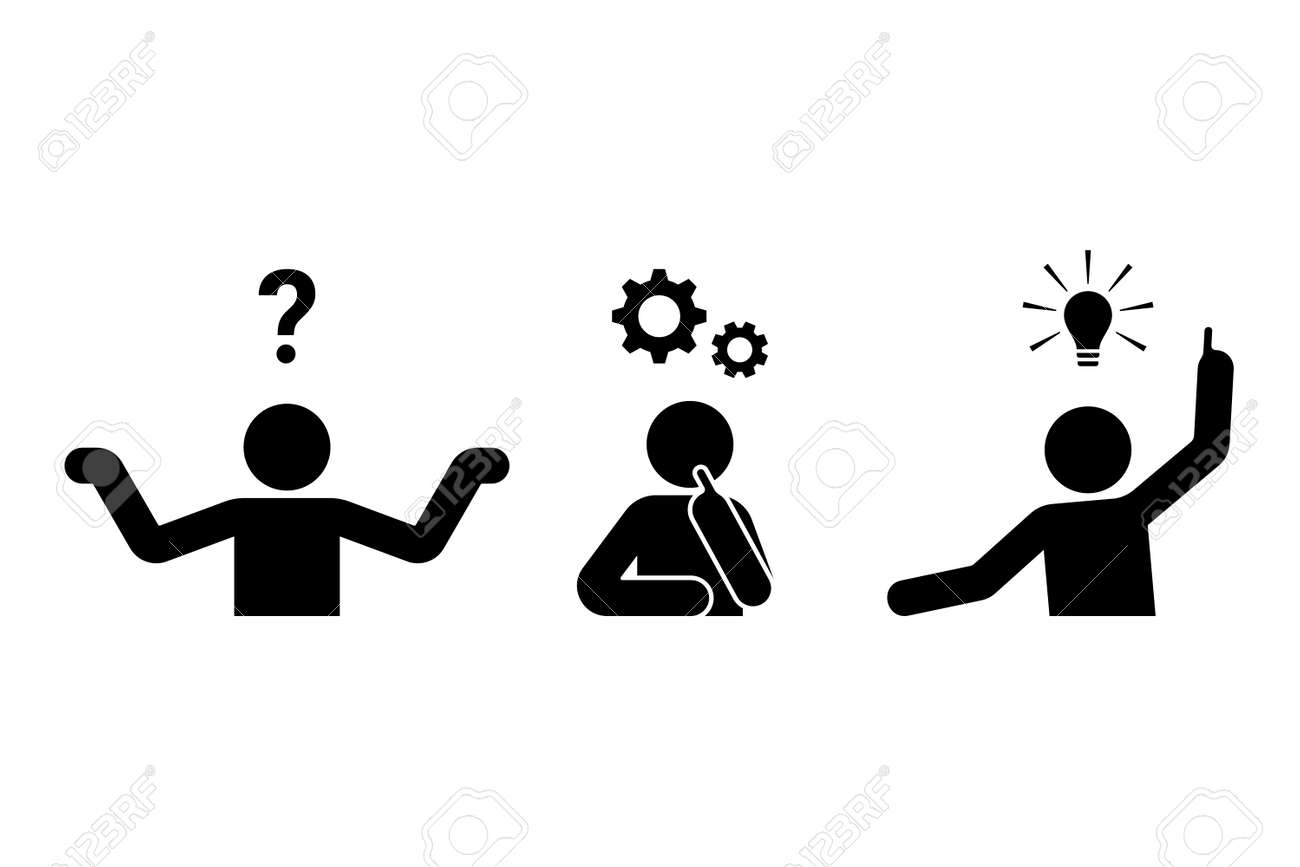 頭の問題はベクトルのアイコンです。スタイルのイラストは、透明の背景上象徴的なフラット黒シンボルです。のイラスト素材・ベクター Image71921036