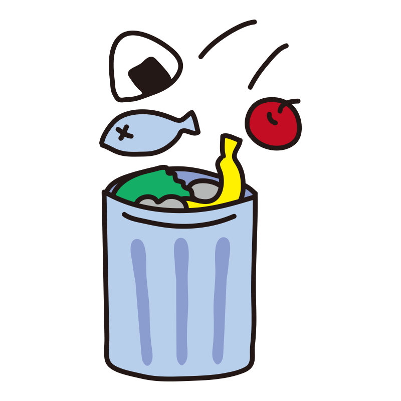 蓋をあけた、ゴミ箱アイコンの無料イラスト透過PNG・商用利用OKイラストセンタ