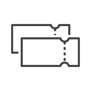 チケットのシルエット無料のAi・PNG白黒シルエットイラスト