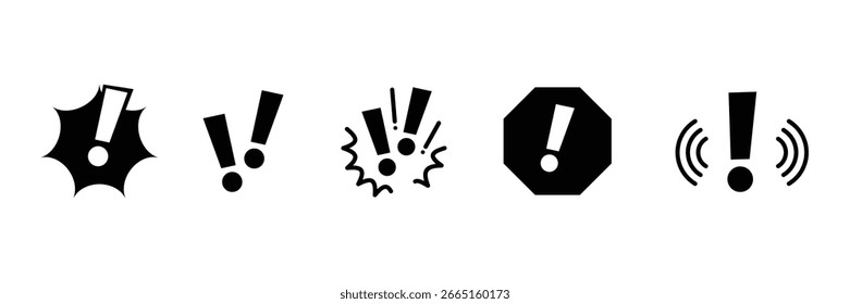 ビックリマークのアイコンイラスト 丸・赤白無料イラスト素材のillalet