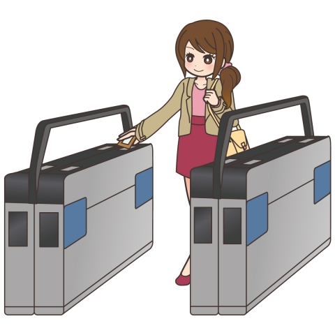 フリー写真鉄道駅の改札口パブリックドメインQ：著作権フリー画像素材集