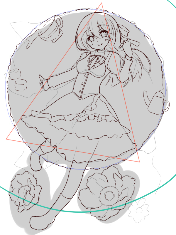 イラストの面白い構図の作り方！ぐちゃぐちゃに描いた線に「形」を見つけようお絵かき図鑑