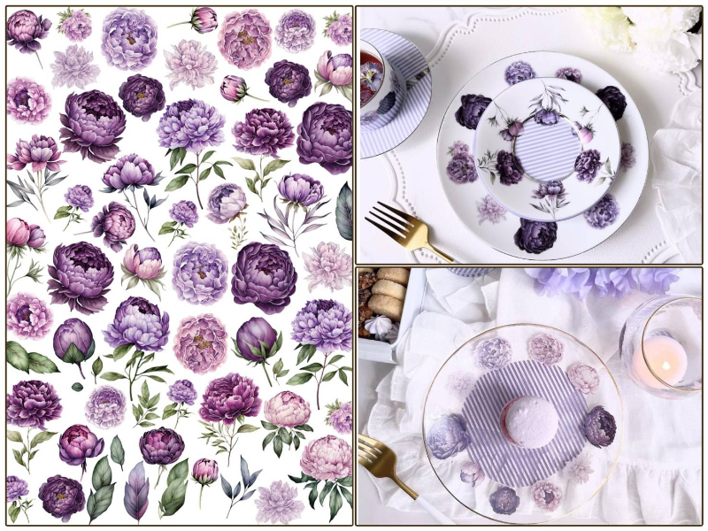 新色 Afternoon Strawberry アフタヌーンストロベリー北欧デザイン A3転写紙 - ポーセラーツ転写紙 PlatinumLaboプラチナムラボ