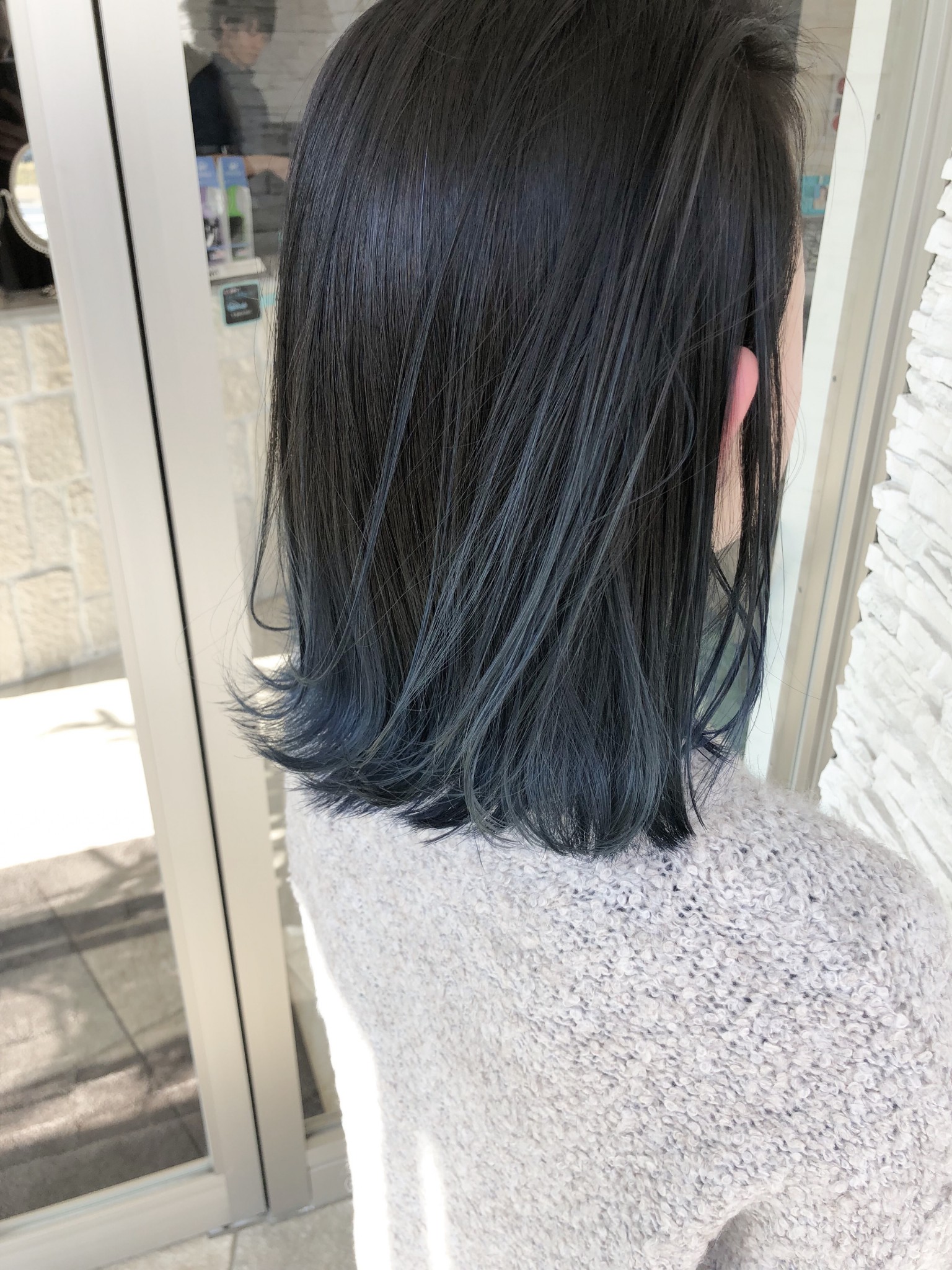 ブルーグラデーションカラー 青髪色Private Hair Salon Aurora アウローラ