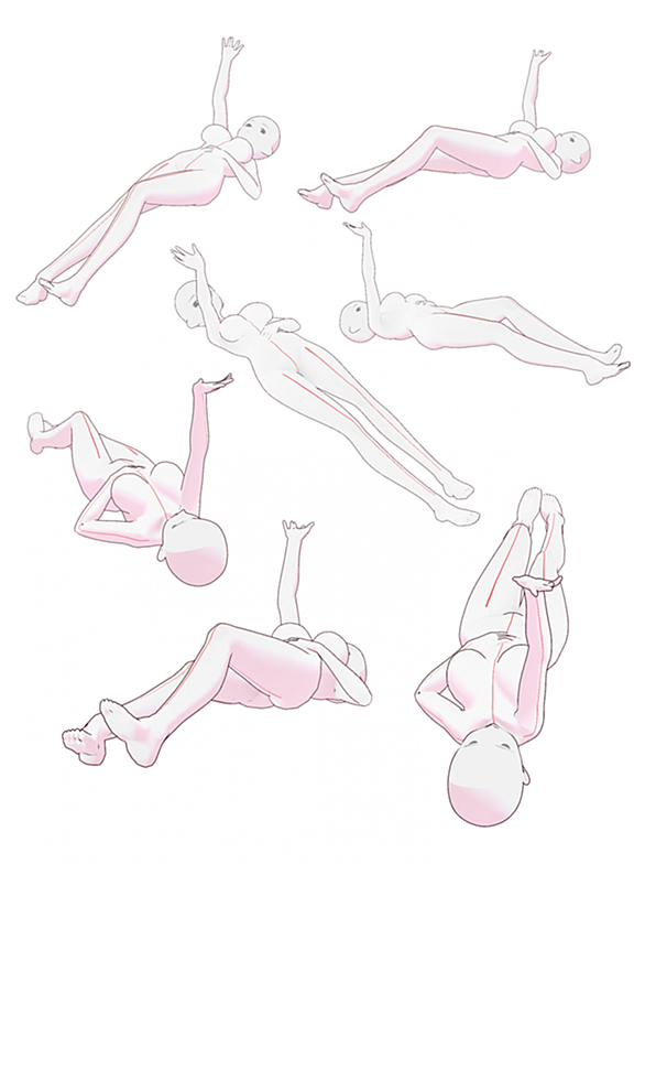 トレス素材 仲良し女の子２人のポーズ集 商用利用可- illust-pose - BOOTH