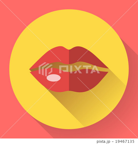 唇アイコン ベクトル、フラット唇アイコン、アイコン Web デザイン株式ベクトル、美しい女性の口を開けて、ロゴ、唇のクローズアップ、口アイコン、ピクトグラムの唇を開きます。のイラスト素材・ベクター Image 80380049