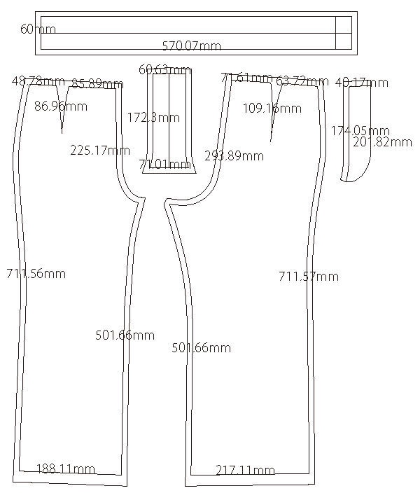 ボンドと手縫いで作るぬいパンツ 型紙＆作り方 miya