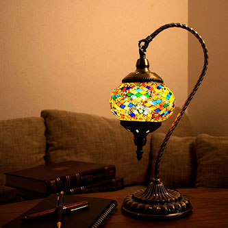 トルコモザイクランプ Sオリジナルデザインガラステーブルランプスタンドライト・テーブルランプ トルコランプ、雑貨ツキツキランプ通販14975711Creema クリーマ