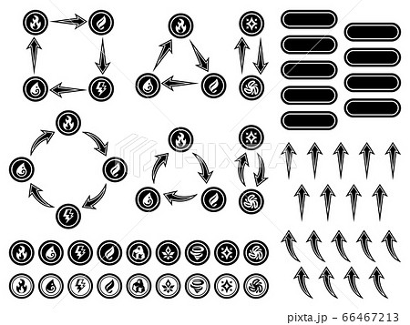 モノクロのRPGゲームに関するアイコンセットのイラスト素材111203993- PIXTA
