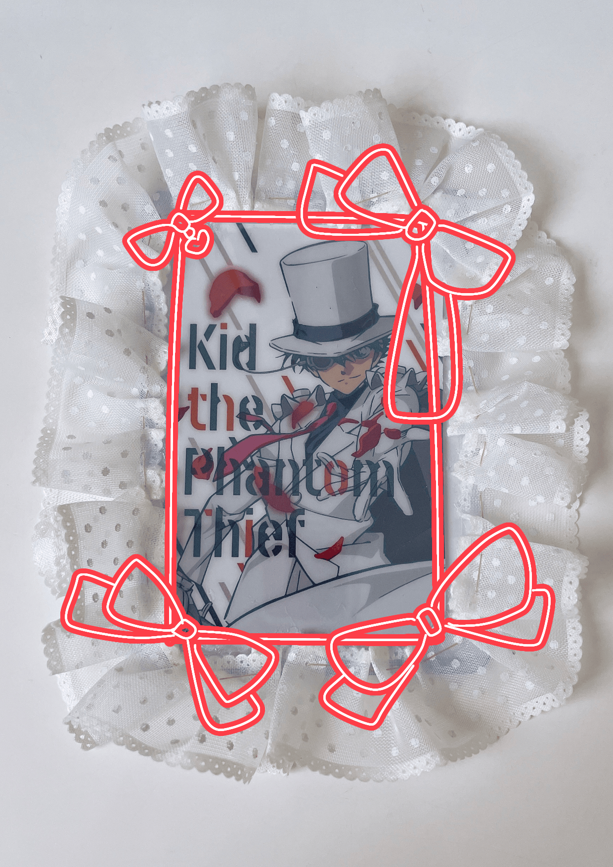 レースデコ 硬質ケースデコ 硬貨ケース リボン トレカケース 推し活 ALL100均の材料で「硬質