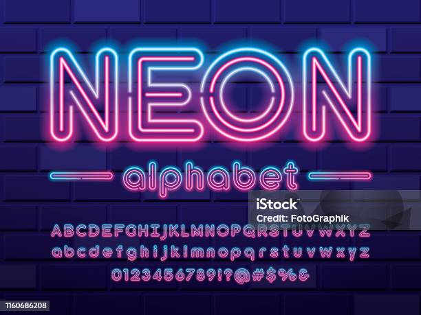 ネオン フォント 画像 - Freepikで無料ダウンロード