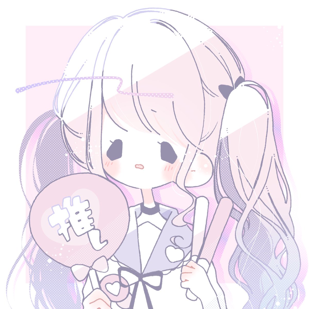 フリー素材 ピンクキュートな女の子アイコン