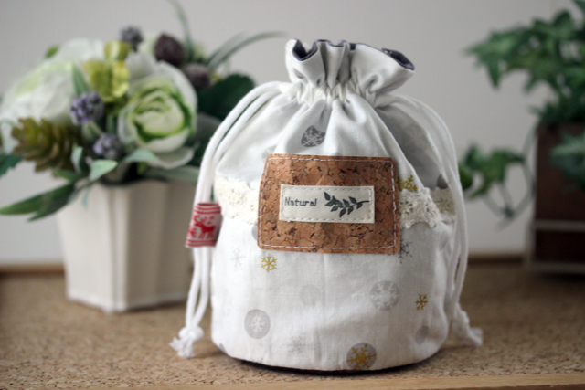 まる底のフリル巾着を可愛いミニサイズにアレンジ型紙 PDF千尋のハンドメイド布小物レシピ