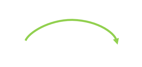 矢印イラスト「黄 立体曲線」- 無料のフリー素材