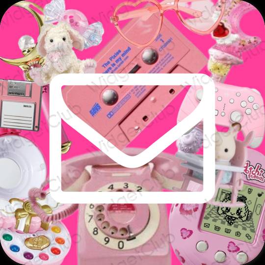 配布中 ピンクのメールアイコン23選 iPhone & Android用WidgetClub