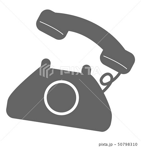 プッシュホン式電話のかわいいイラストアイコン可愛い絵文字アイコンイラスト『落書きアイコン』