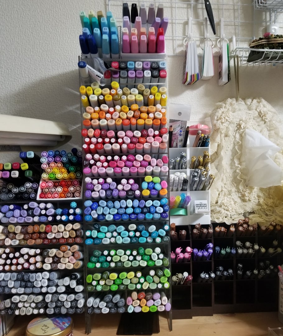 中古品，レア物 コピック専用,アクリル収納ケース～7.4まで COPIC コピックチャオ専用プラ