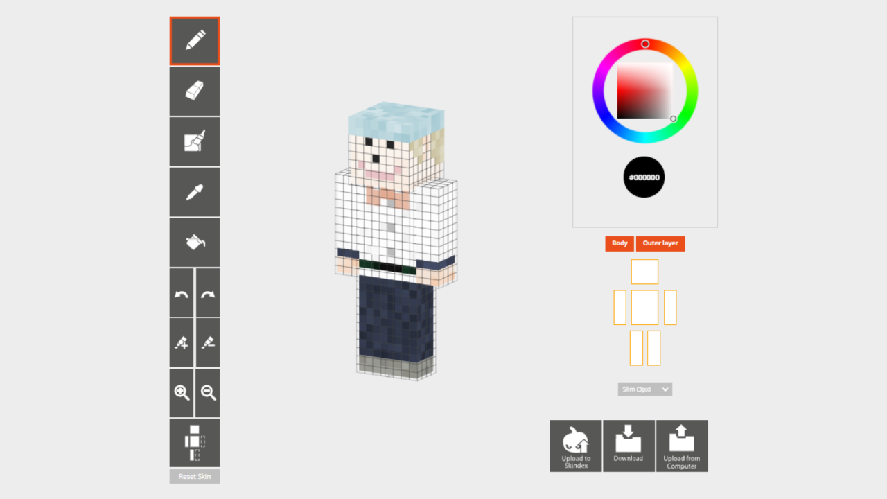 簡単 高解像度×128マインクラフトスキンの作り方 永久保存版MCSkins.TOP編『はじクラ☆』はじめてのマインクラフト