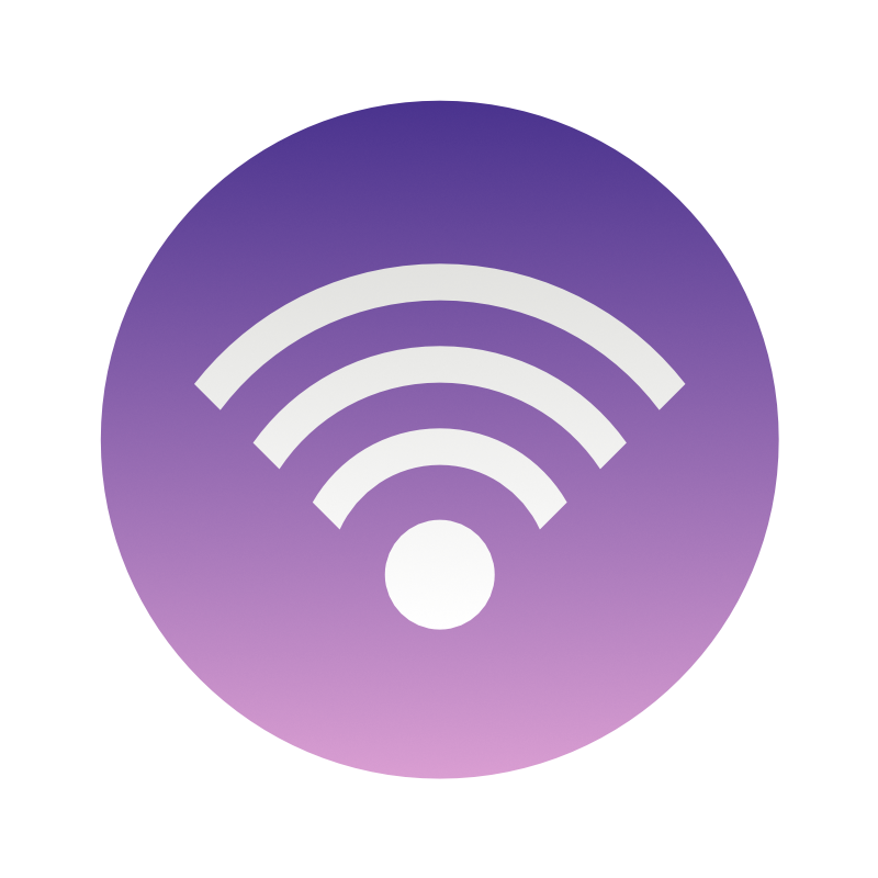 白抜きのWi-Fiマークのシルエット無料のAi・PNG白黒シルエットイラスト