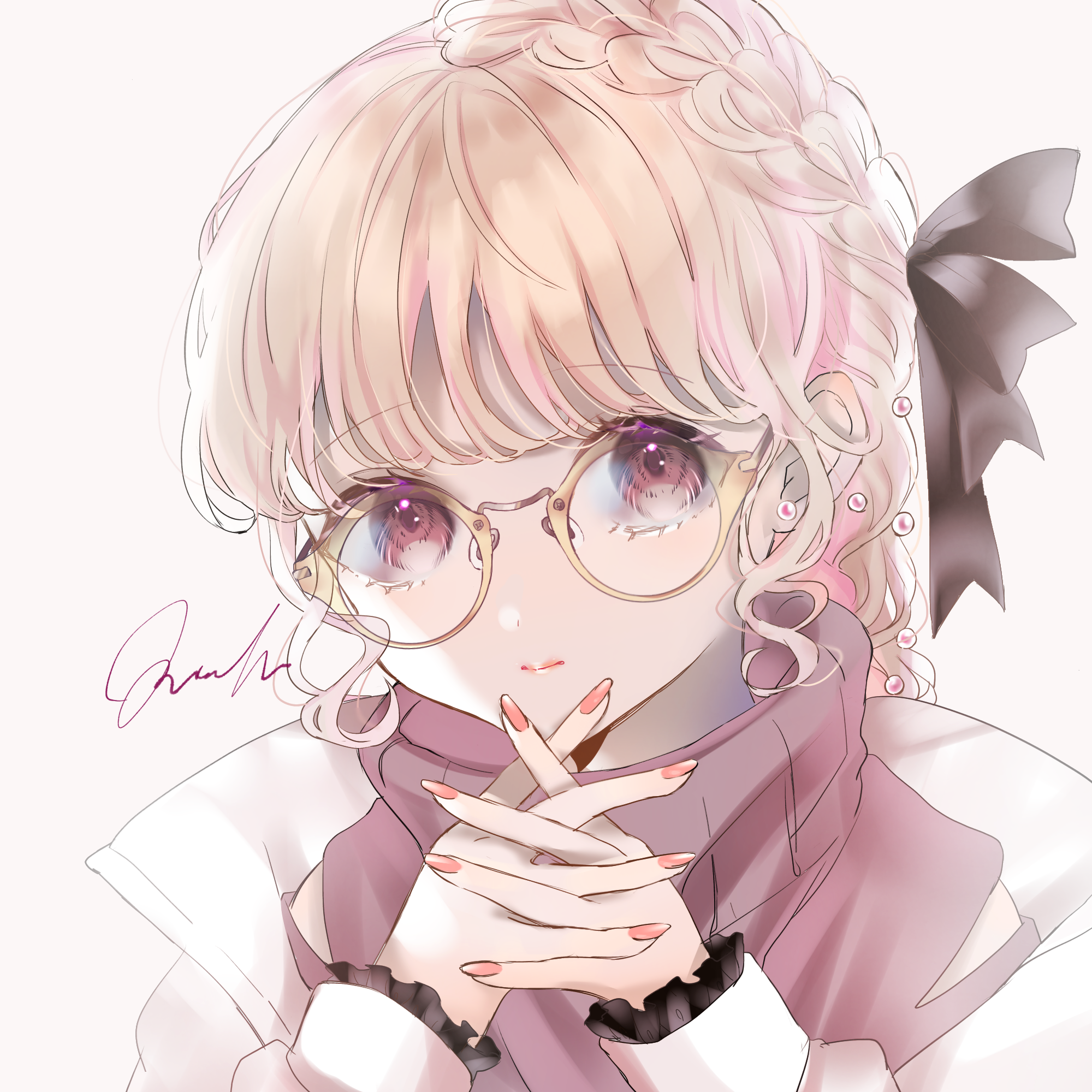 ピンク髪 アイコンイラスト・フリー素材なら「シンテリ」