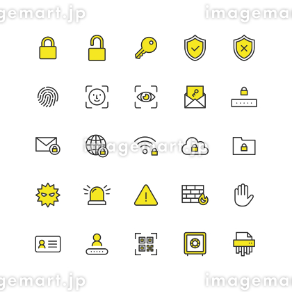 セキュリティ対策・さまざまな生体認証システムのイメージのイラスト素材FYI08147914ストックフォトの QleanMarket キュリンマーケット