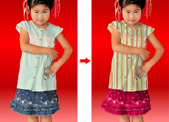 素材が足りない場合に便利。生成塗りつぶしと置き換えで作る、服の柄を変更する方法COJICA DESIGN