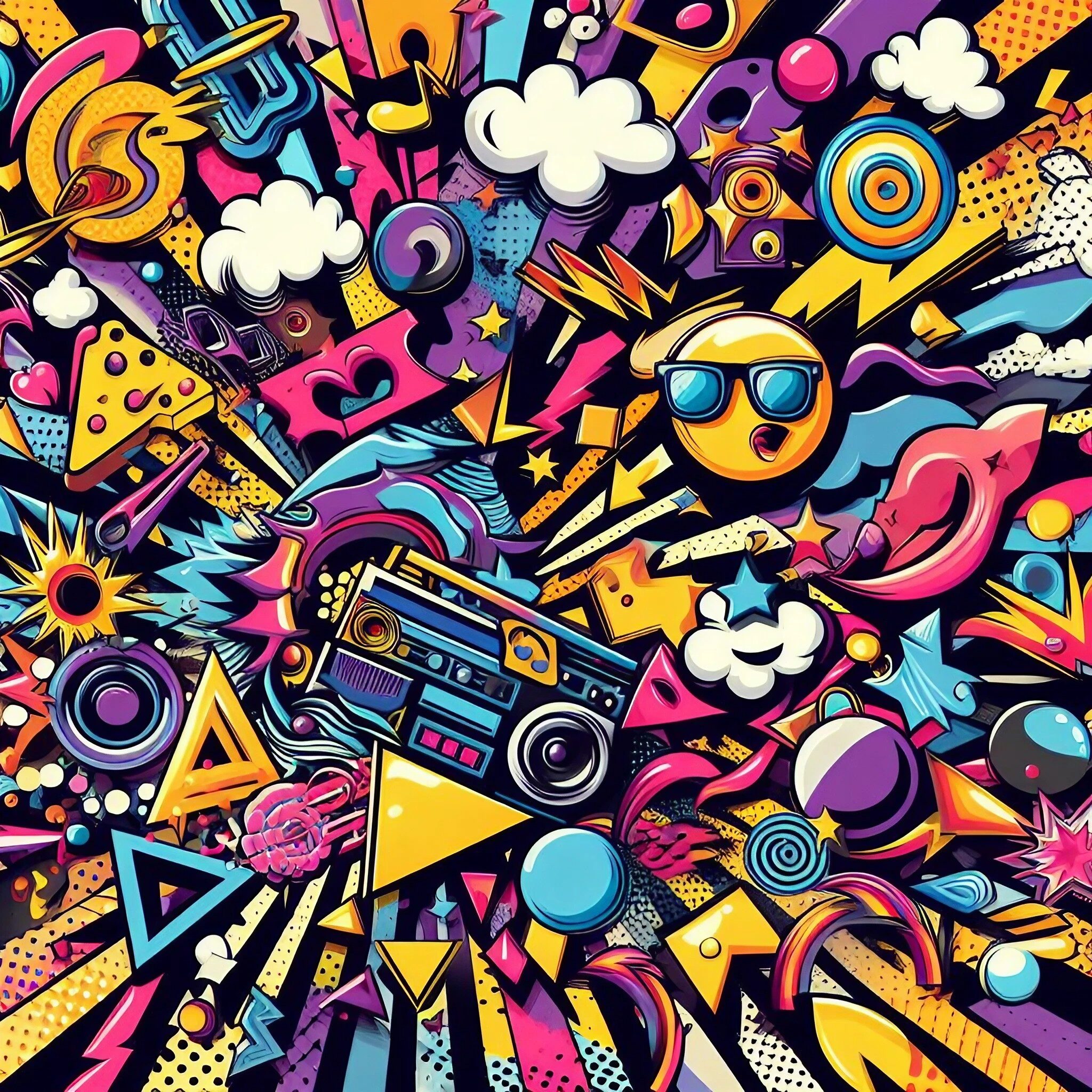 アメコミ風吹き出し背景素材のイラスト素材74728152- PIXTA