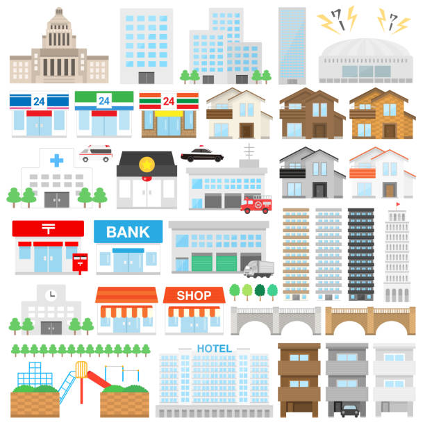 オフィスビル外観」のイラスト素材・ベクター画像 - イメージマートimagemart