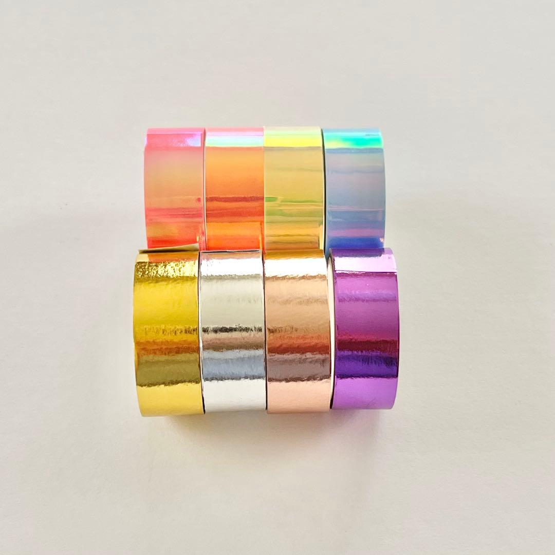 100均ダイソーのホログラムテープ商品一覧。サイズとカラー 100円