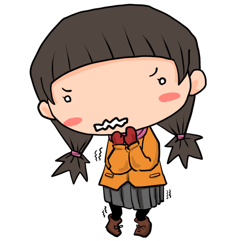 寒い ！🥶,イラストillustrationオリジナルイラスト女の子イラストいらすとぐらむdrawingイラストメイキング