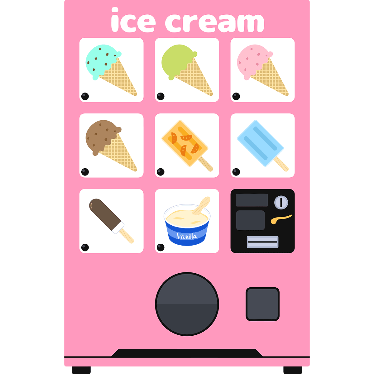 ユニバーサルデザイン自動販売機のイラストのイラスト素材113388803- PIXTA