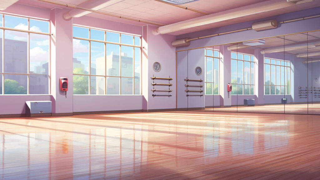 Dance studio and mirror wall at Notting Hill and Ealing HighSchool. 20089010604 の写真・イラスト素材アマナイメージズ