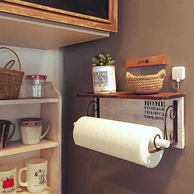 100均DIY 片手で簡単に切れる❗️キッチンペーパーホルダー！How to make kitchen paper holder Gewtur片手操作可能なペーパータオルホルダー キャビネット下 ダンピング効果 自己粘着ペーパータオルロールホルダー ウォールマ