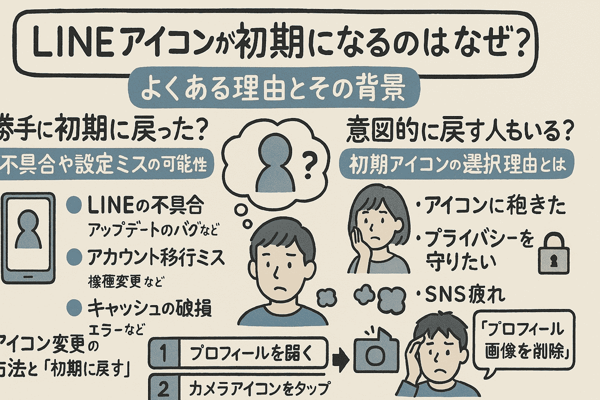 LINEのプロフィール画像 アイコン がデフォルトに戻る理由！ブロックされてる