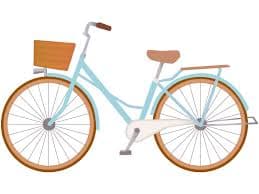 自転車 モノクロ：イラスト無料