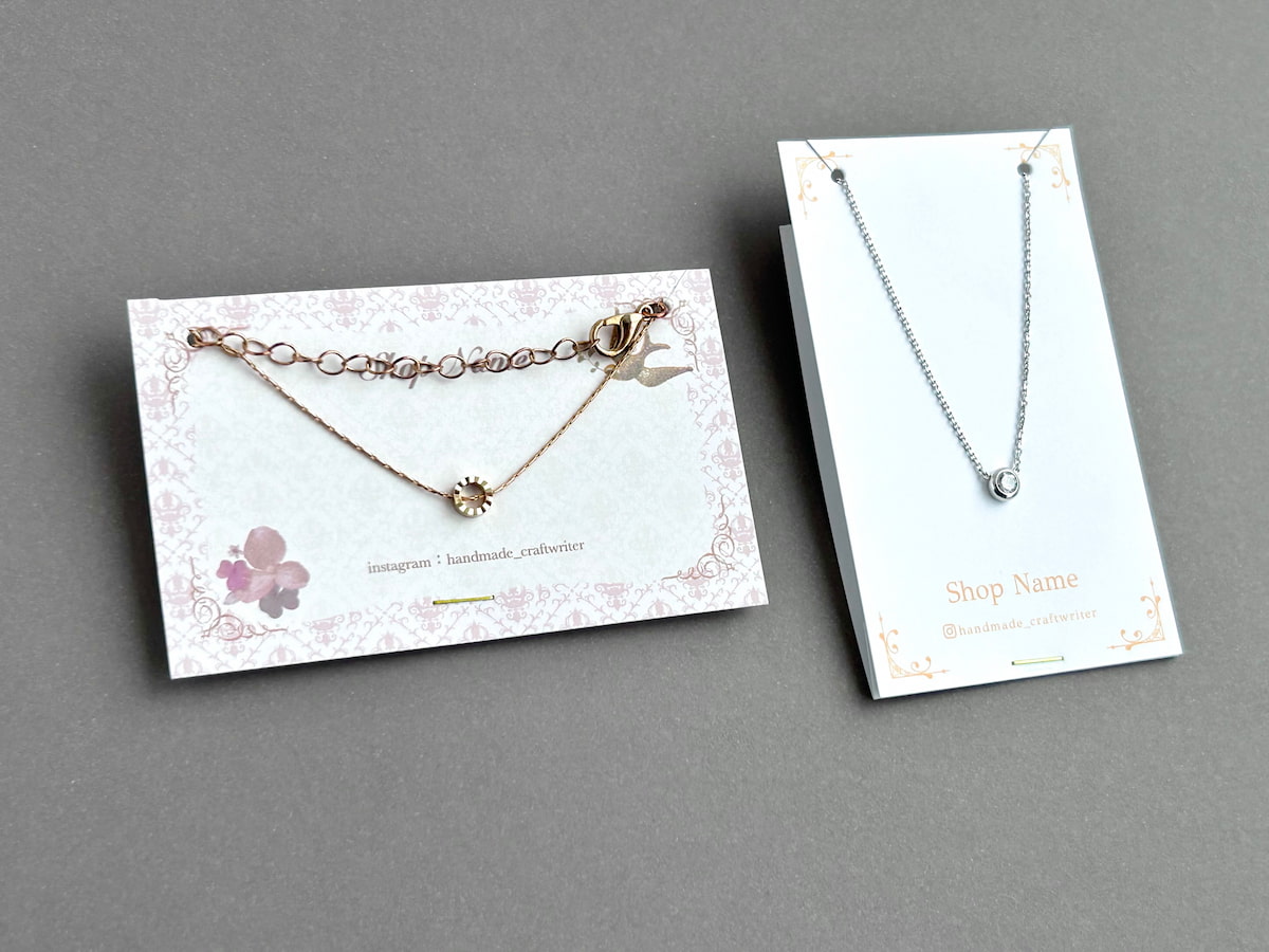 自作 オリジナルのアクセサリー台紙の作り方nori510.com