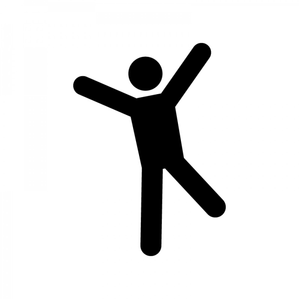 人 - 無料ピクトグラム白黒イラスト